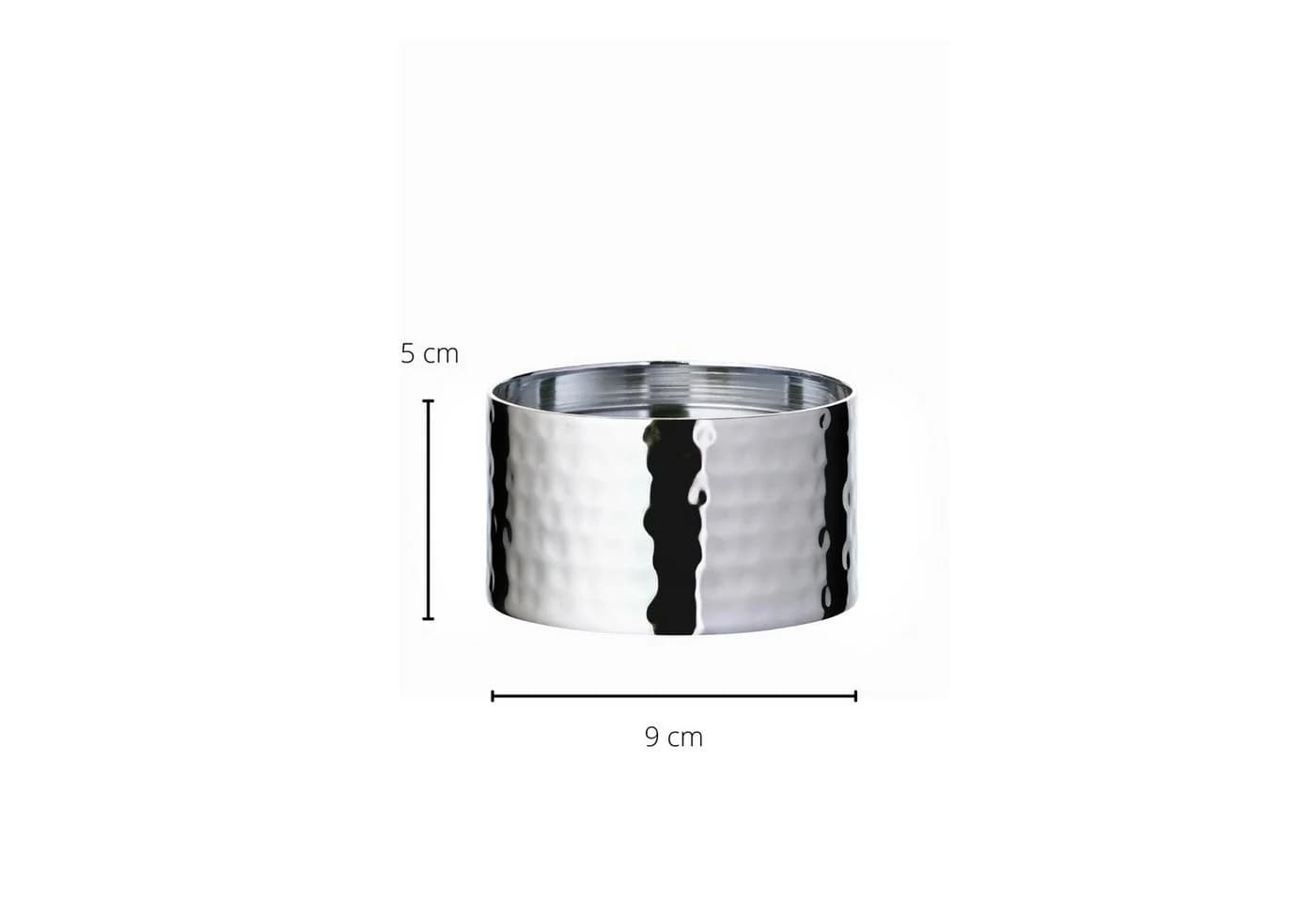EDZARD Kerzenhalter Agadir Edelstahl Silber Hämmer-Optik - Bild 3