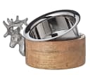EDZARD Servierschale Hirsch Mangoholz Aluminium Silber/Braun Bild 1