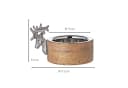 EDZARD Servierschale Hirsch Mangoholz Aluminium Silber/Braun Bild 3