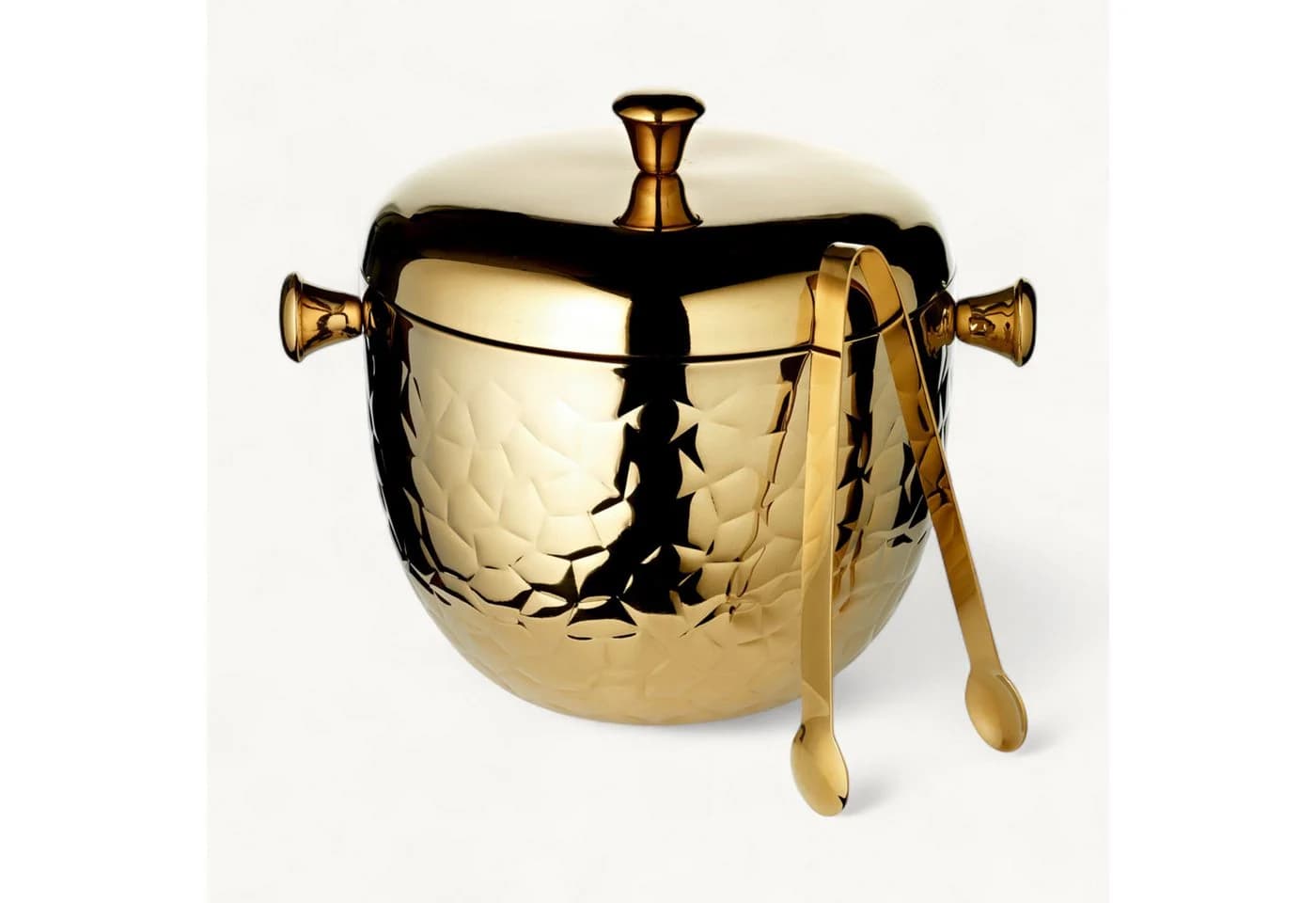 EDZARD Eiseimer Rico Gold-Optik mit Deckel, Sieb & Eiszange - Bild 2
