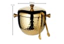 EDZARD Eiseimer Rico Gold-Optik mit Deckel, Sieb & Eiszange Bild 4
