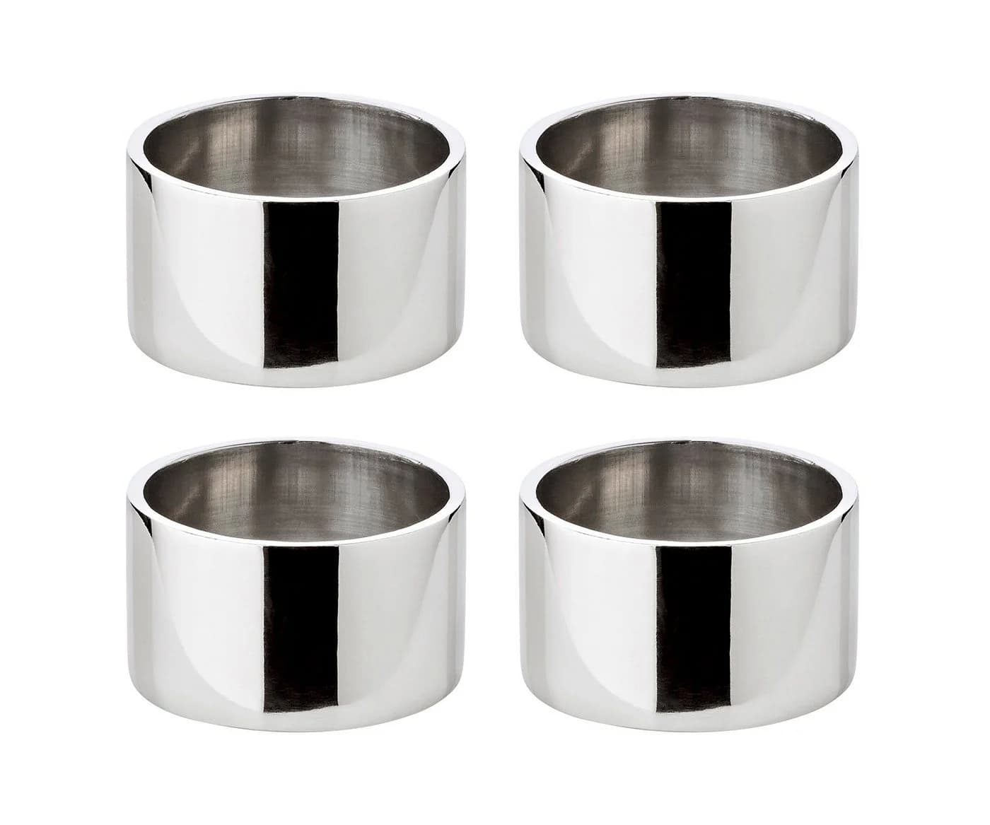 EDZARD Kerzenhalter Franz 4er-Set Silber-Optik Edelstahl