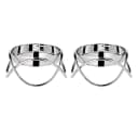 EDZARD Kerzenhalter Bastia 2er-Set Silber Edelstahl Bild 3