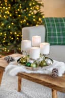 EDZARD Adventskranz Marabella Silber-Optik Edelstahl Bild 1