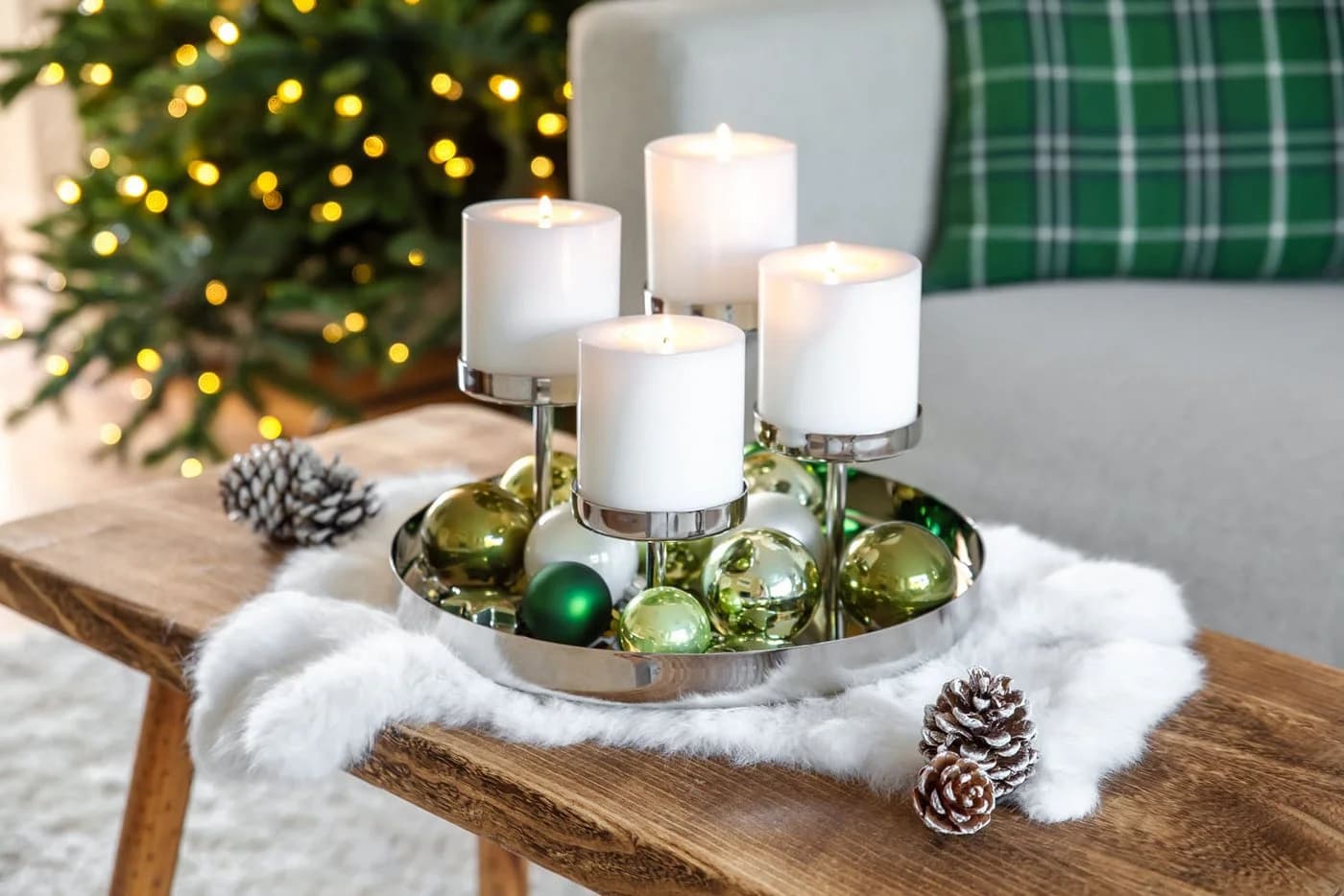 EDZARD Adventskranz Marabella Silber-Optik Edelstahl - Bild 3