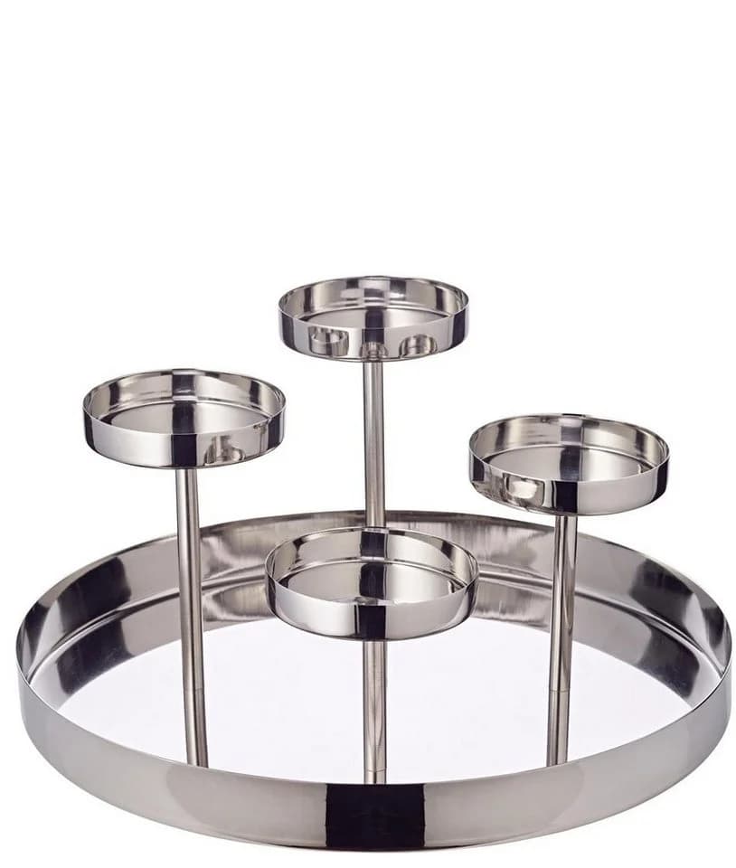 EDZARD Adventskranz Marabella Silber-Optik Edelstahl - Bild 4