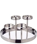 EDZARD Adventskranz Marabella Silber-Optik Edelstahl Bild 5