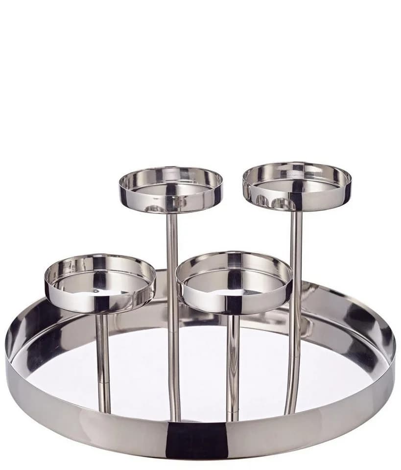 EDZARD Adventskranz Marabella Silber-Optik Edelstahl - Bild 5