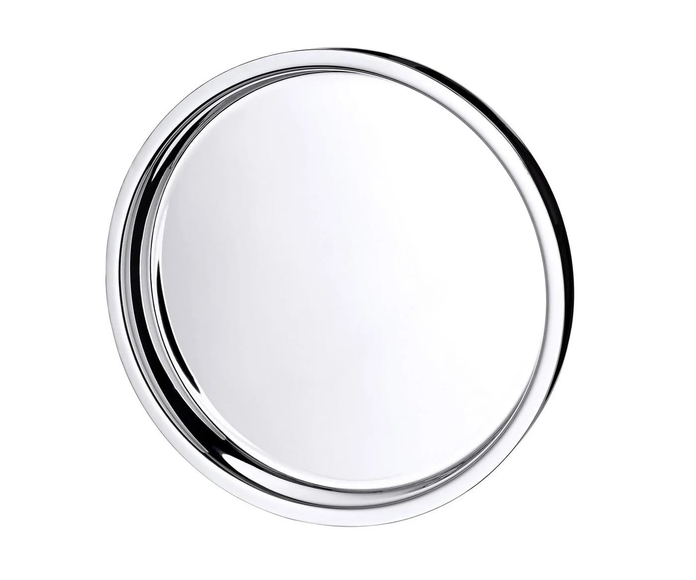 EDZARD Dekotablett Alaska Edelstahl Rund Silber Ø 32 cm
