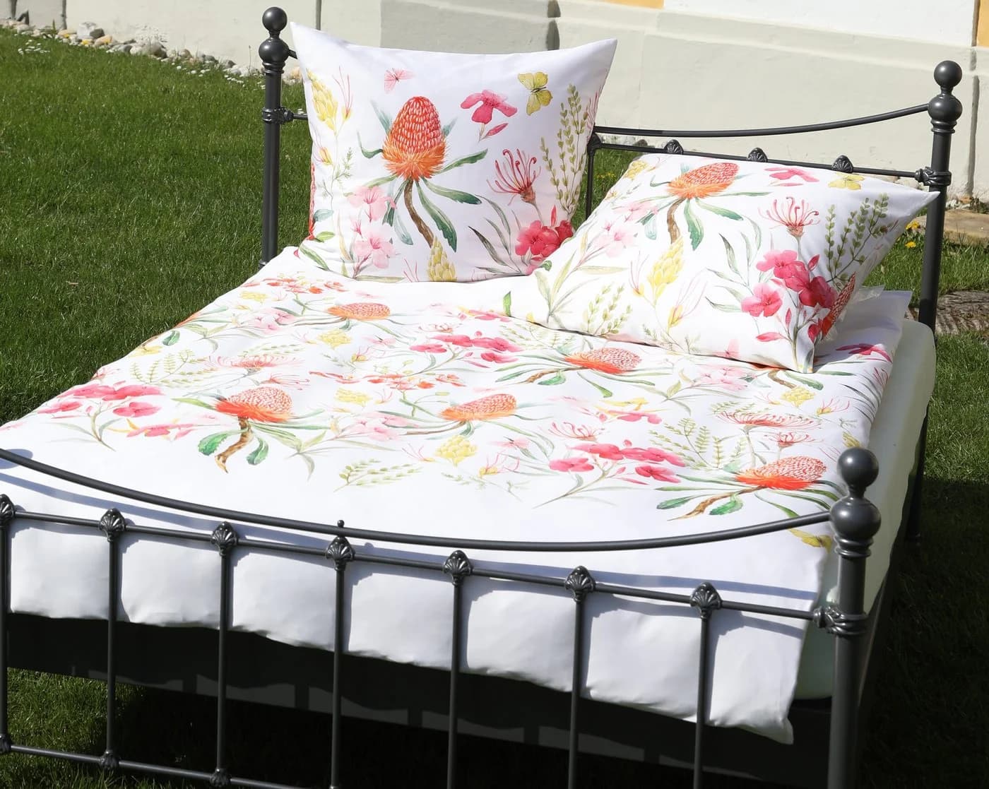sister s. Bettwäsche-Set RIVA 100% Baumwolle Satin Blumendruck