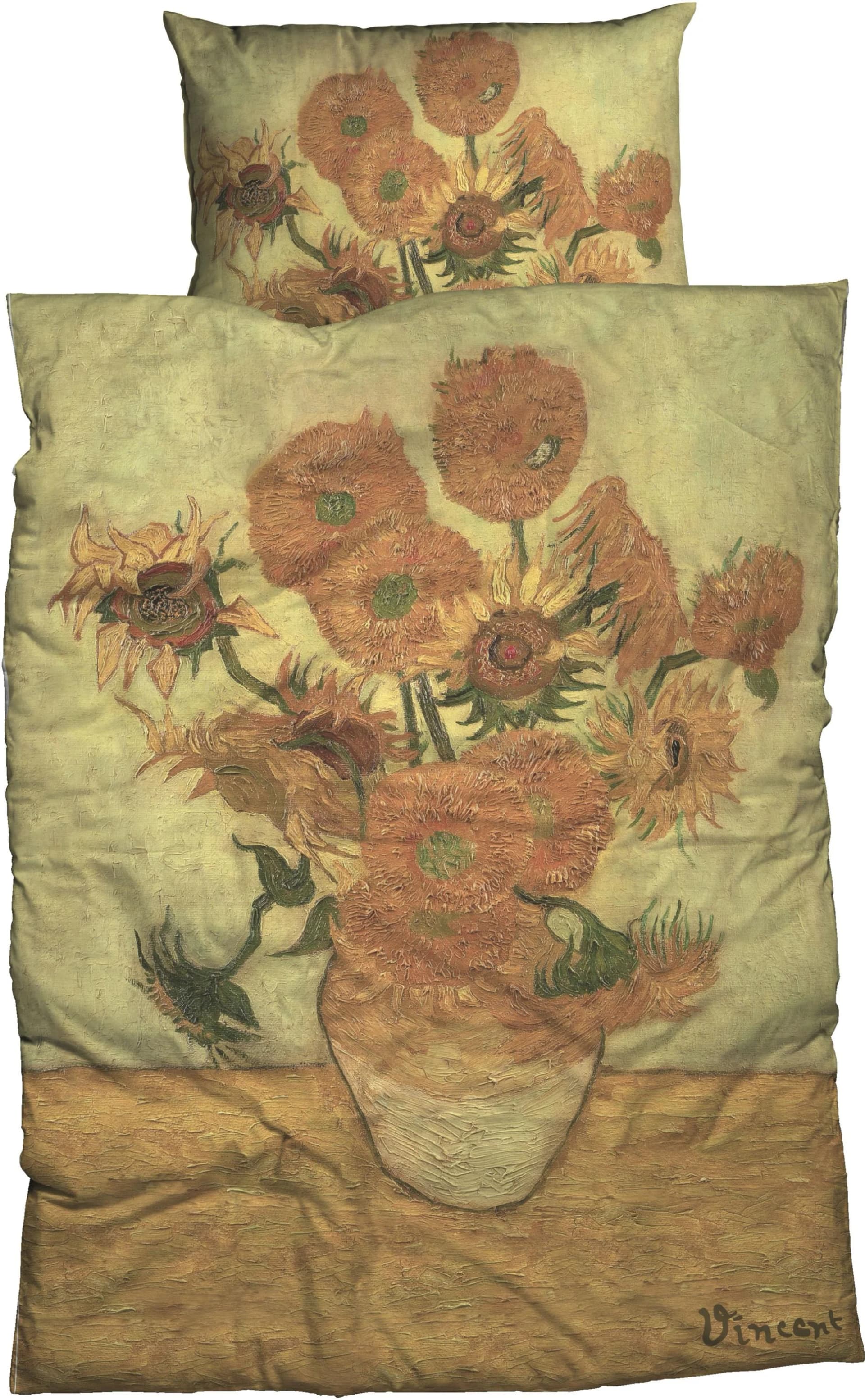Bettwäsche GOEBEL Sonnenblume Gelb Florales Dessin