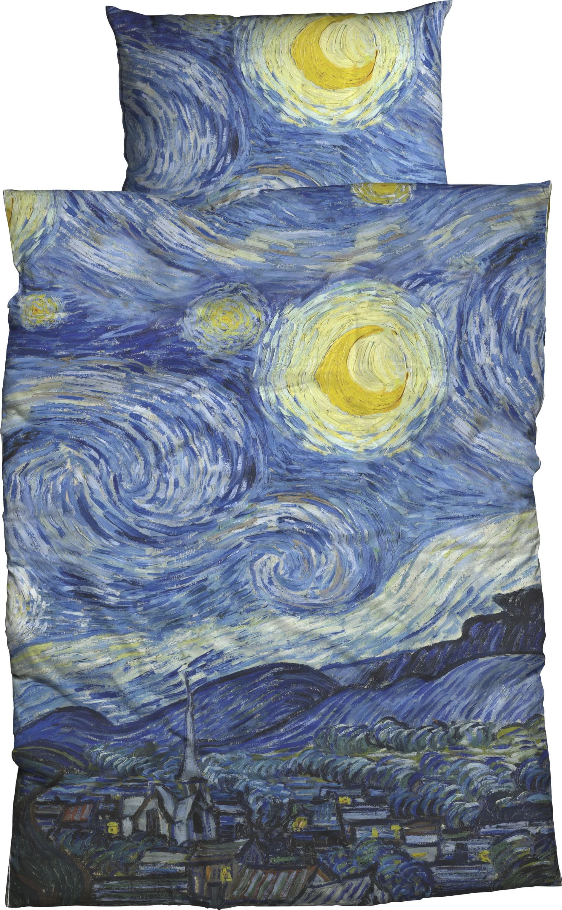 GOEBEL Bettwäsche Sternennacht Blau Satin 135x200cm - Bild 4