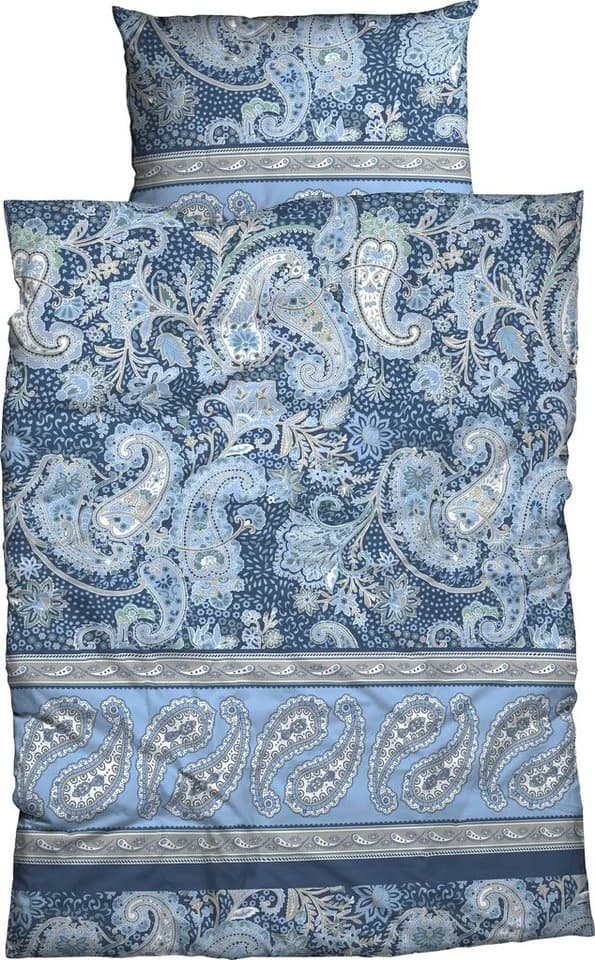CASATEX Bettwäsche Sentta Blau Satin Paisley - Bild 2