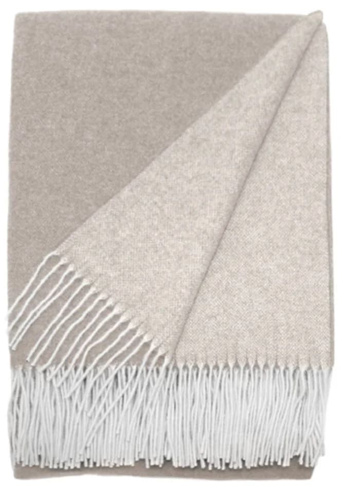 CASATEX Plaid Duo Lontra Beige Wolle Kaschmir Wohndecke - Bild 2