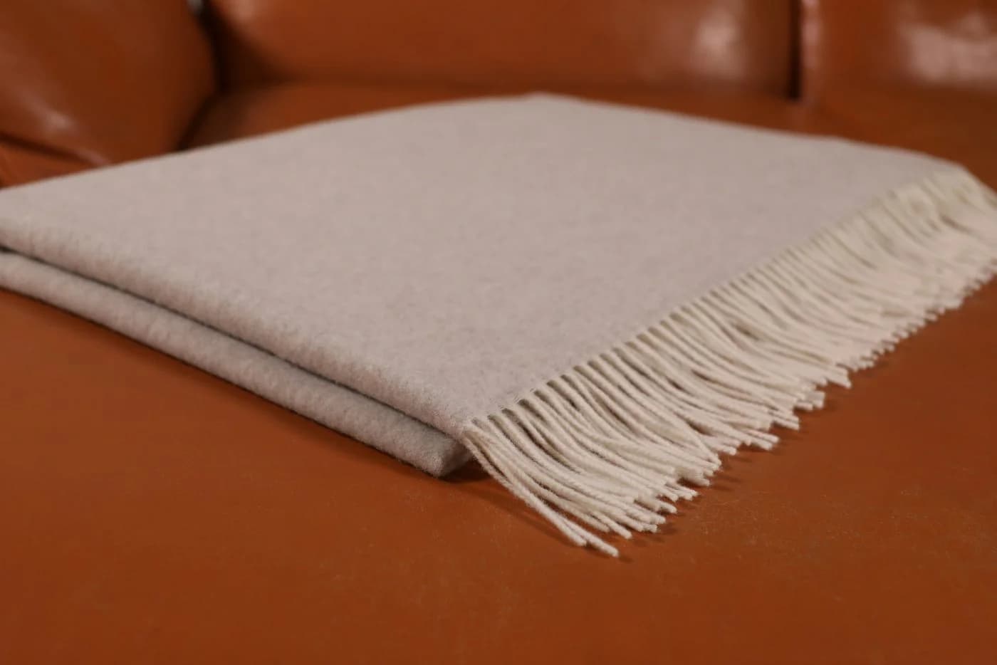 CASATEX Plaid Duo Lontra Beige Wolle Kaschmir Wohndecke - Bild 3