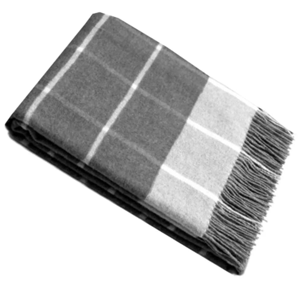 CASATEX Harry Grigio Medio Plaid Anthrazit Wolle Kaschmir