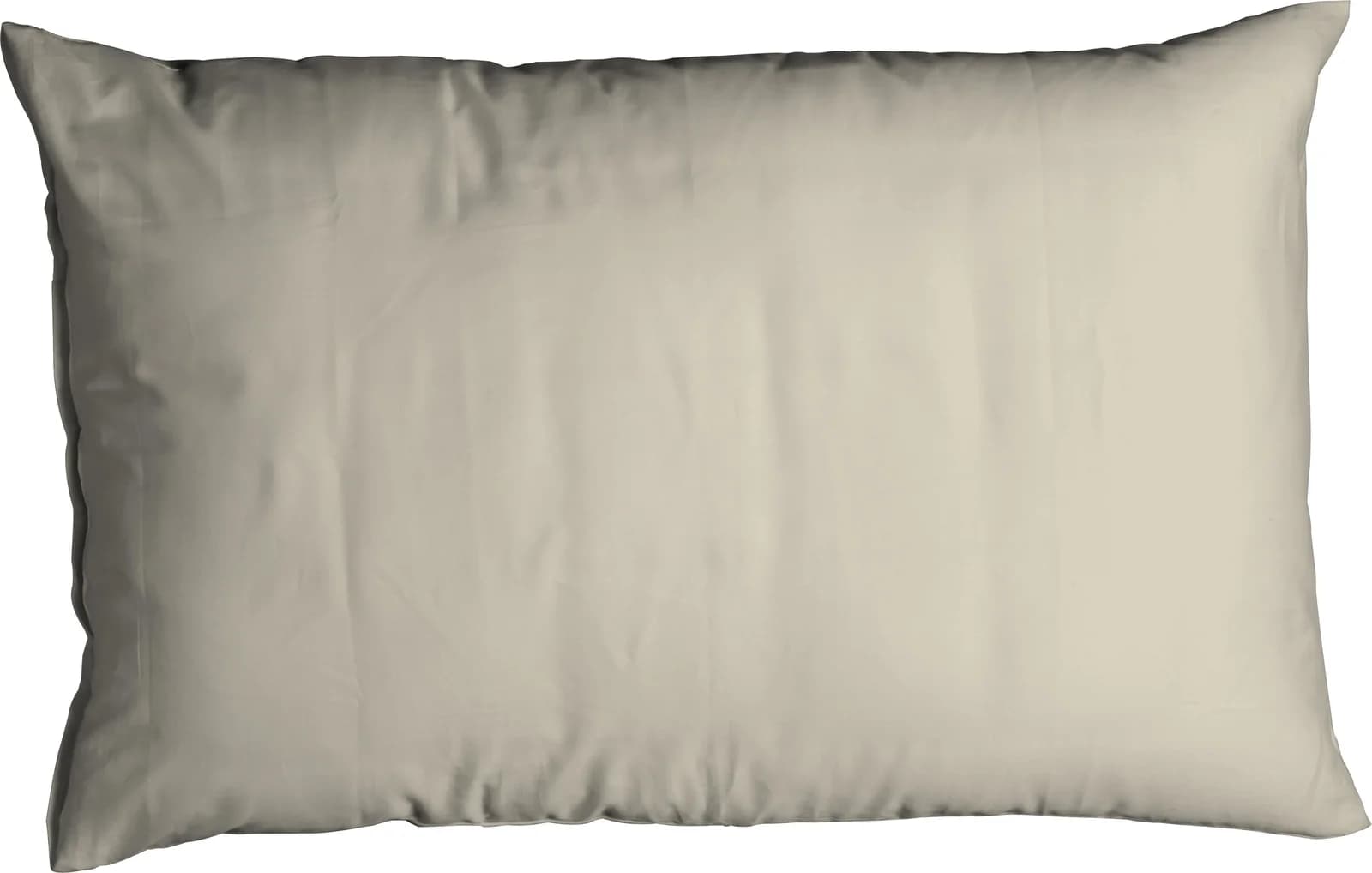 CASATEX Kissenbezug Uni Grau Taupe Satin Baumwolle