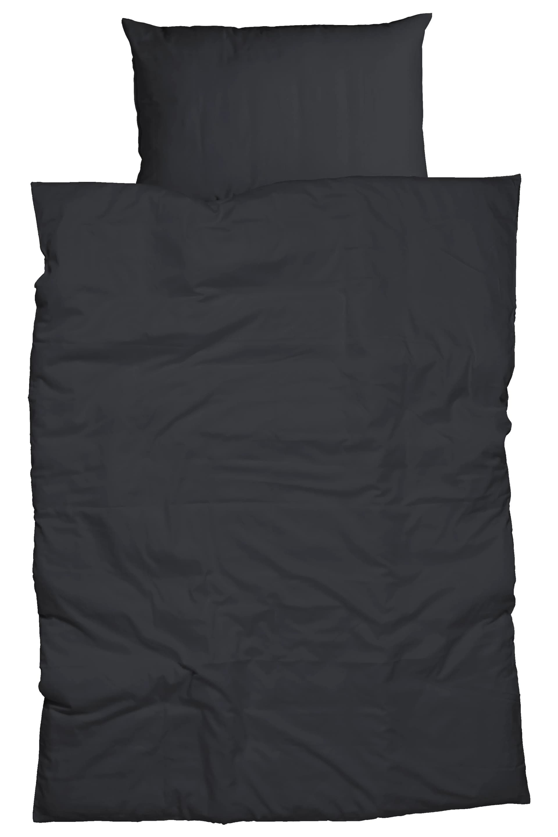 CASATEX Bettwäsche Set Uni Grau Satin 135x200cm