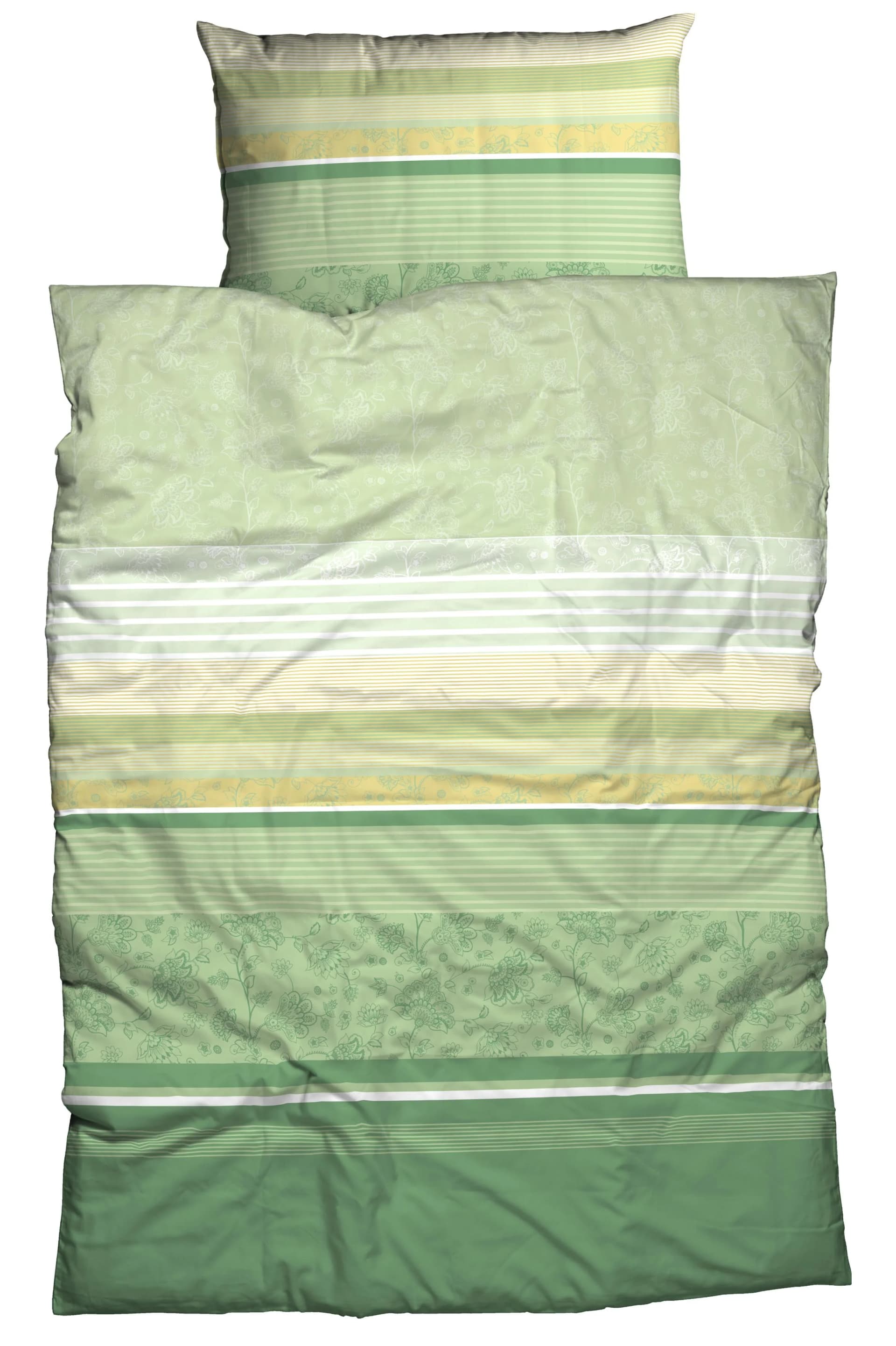 CASATEX Bettwäsche Teri Grün Satin 100% Baumwolle