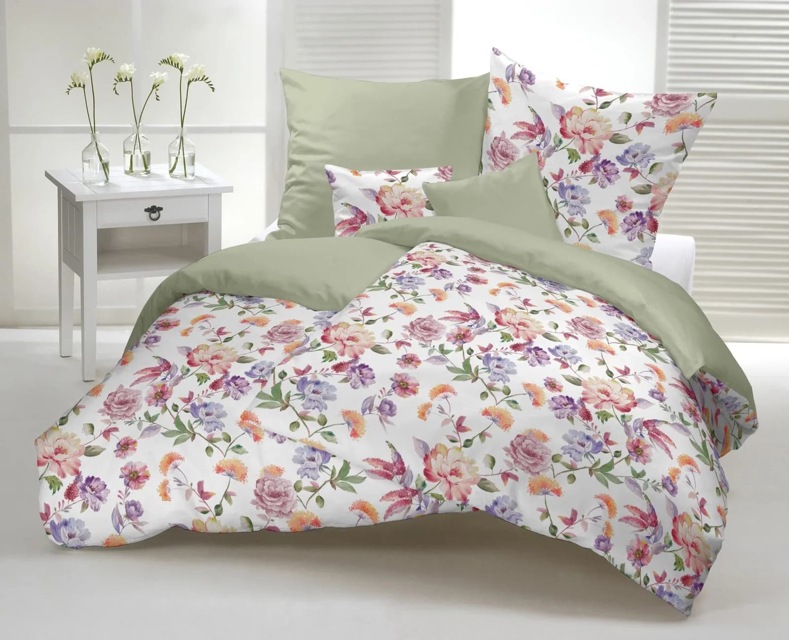 CASATEX Wendebettwäsche Marinella Rosa Floral