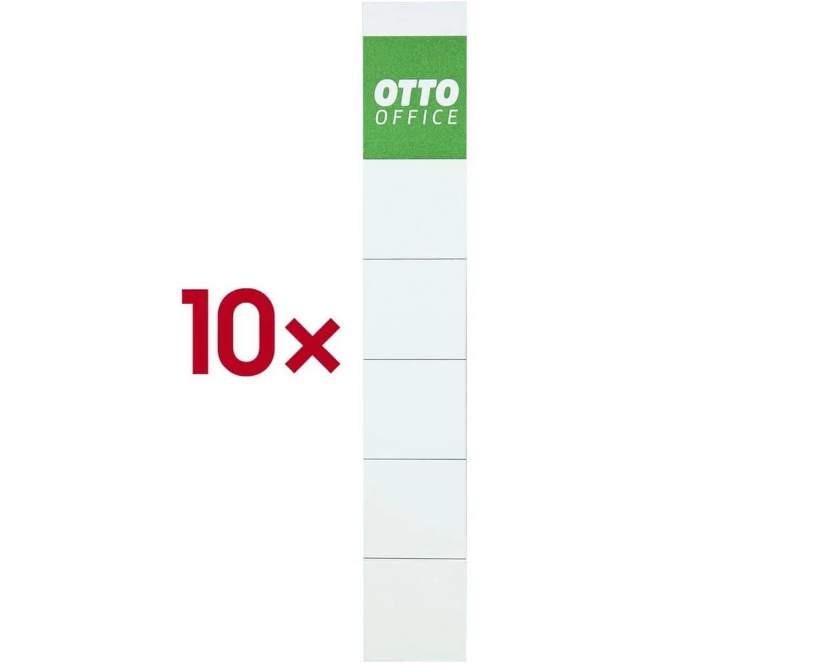 Otto Office Ordner-Etiketten zum Einstecken 10 Stück Weiß 30x188 mm - Bild 2