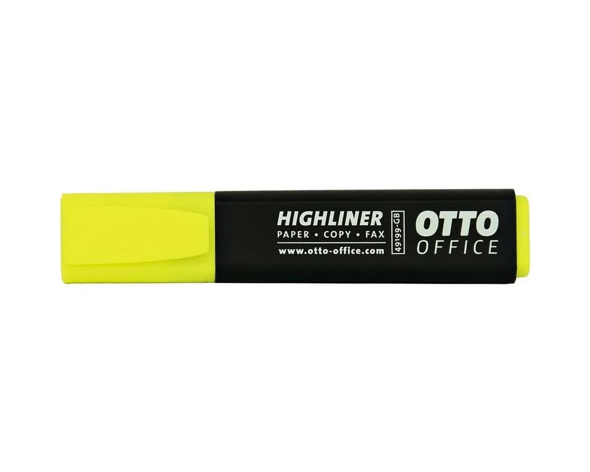 Otto Office Marker Highliner Textmarker mit Keilspitze Gelb