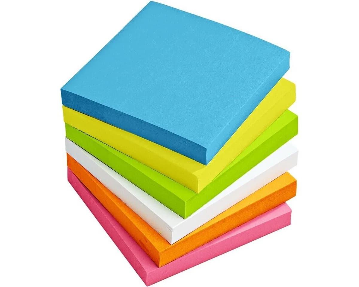 Otto Office Haftnotizblock 7,5x7,5 cm Neonfarben 6er Pack - Bild 3