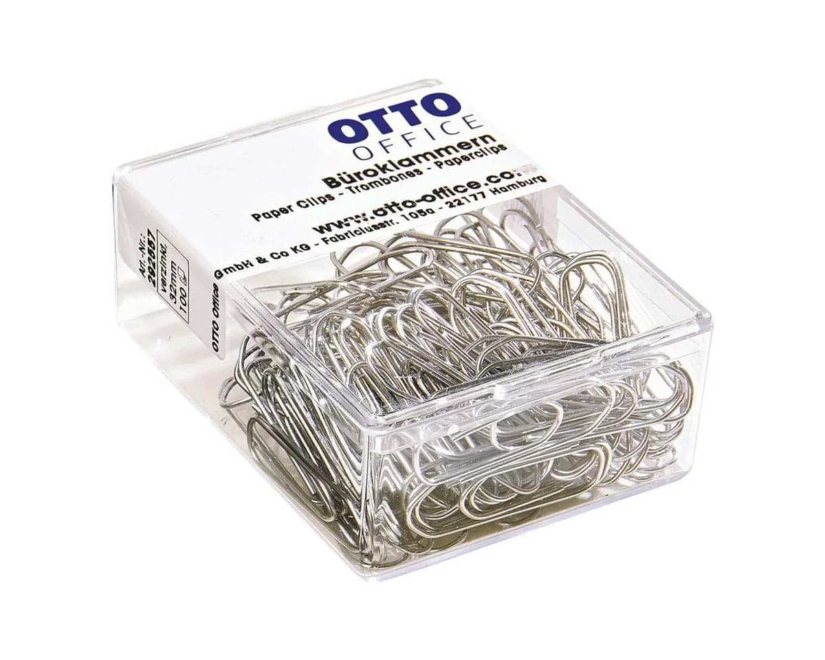 Otto Office Büroklammer 32 mm verzinkt eckig silber - Bild 3