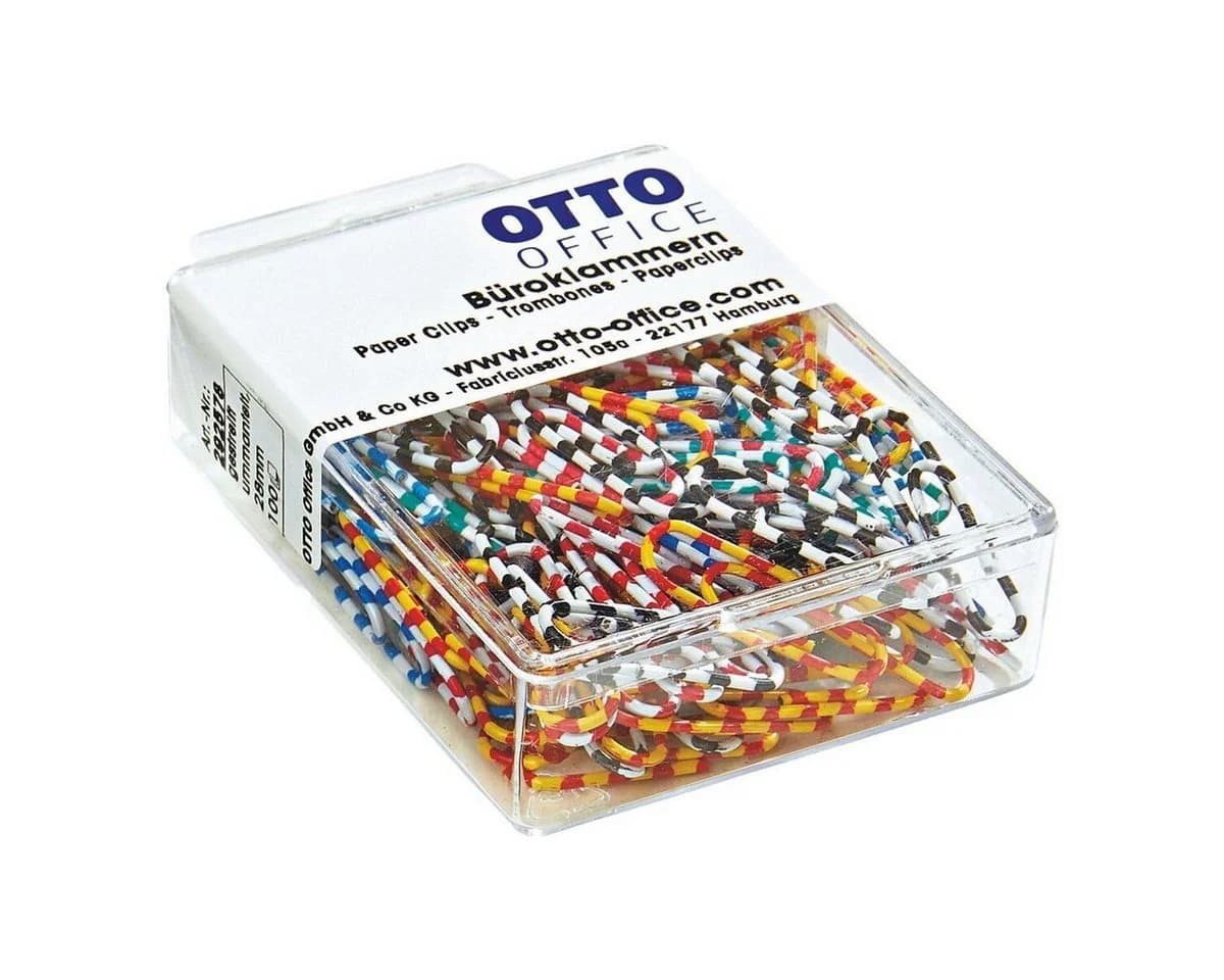 Otto Office Büroklammer 28 mm Bunt Zweifarbig Gestreift - Bild 4