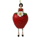 ROSEMARIE SCHULZ Heidelberg Dekofigur Blumenmädchen Erdbeere Rot Bild 2