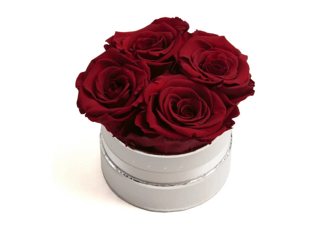 ROSEMARIE SCHULZ Heidelberg Infinity Rosenbox Dunkelrot 4 Rosen