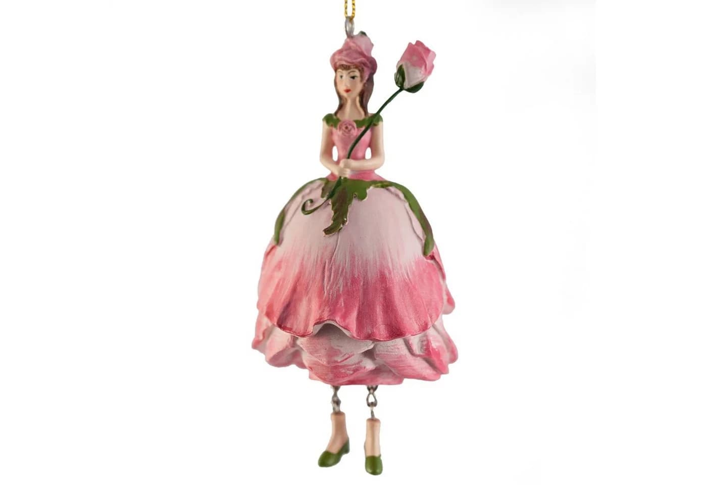 ROSEMARIE SCHULZ Heidelberg Blumenmädchen Figur Rose Rosa Dekohänger