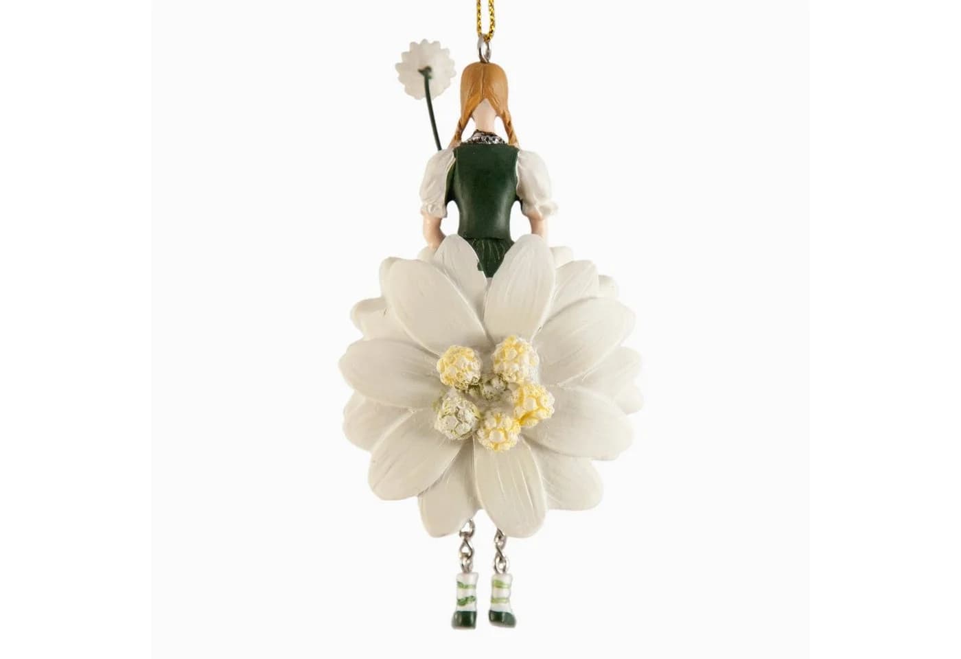 ROSEMARIE SCHULZ Heidelberg Dekofigur Blumenmädchen Edelweiss Dekohänger Kunstblume - Bild 4