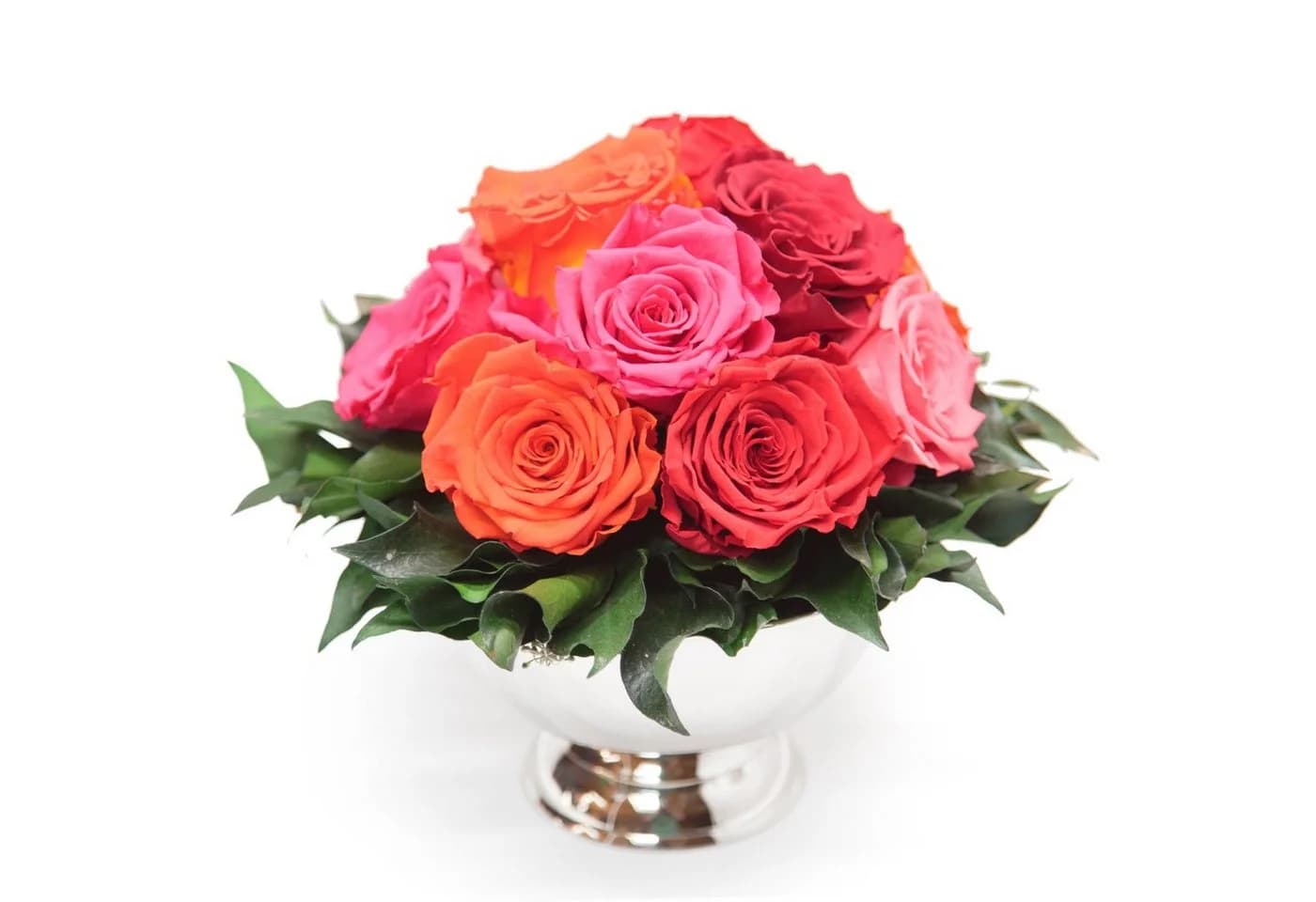 ROSEMARIE SCHULZ Heidelberg Blumengesteck 11 Infinity Rosen in Nickelvase - Bild 3