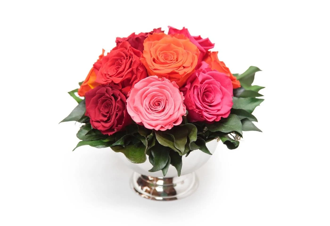 ROSEMARIE SCHULZ Heidelberg Blumengesteck 11 Infinity Rosen in Nickelvase - Bild 5