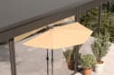 OUTFLEXX Sonnenschirm Cambridge Halbschirm Khaki/Dunkelgrau Aluminium Bild 1