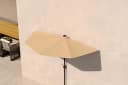 OUTFLEXX Sonnenschirm Cambridge Halbschirm Khaki/Dunkelgrau Aluminium Bild 3