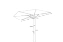 OUTFLEXX Sonnenschirm Cambridge Halbschirm Khaki/Dunkelgrau Aluminium Bild 5