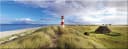 artissimo Glasbild Leuchtturm Sylt Blau-Grün Modern Maritim Bild 2
