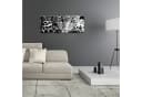 artissimo Glasbild Leopard Schwarz-Weiß 80x30cm Bild 1