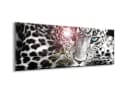 artissimo Glasbild Leopard Schwarz-Weiß 80x30cm Bild 3