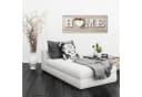 artissimo Glasbild HOME Spruch 80x30 cm Beige Weiß Bild 1