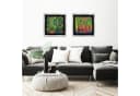 artissimo Gerahmter Kunstdruck Hundertwasser Grüne Stadt 53x53 cm Silber Bild 3