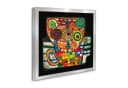 artissimo Bild mit Rahmen gerahmter Kunstdruck 53x53 cm Friedensreich Hundertwasser Das Dingsda wächst im Blumentopf Bild 1