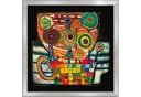 artissimo Bild mit Rahmen gerahmter Kunstdruck 53x53 cm Friedensreich Hundertwasser Das Dingsda wächst im Blumentopf Bild 2