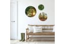 artissimo 3-teiliges runde Wandbilder Set Naturmotive grün beige Bild 3