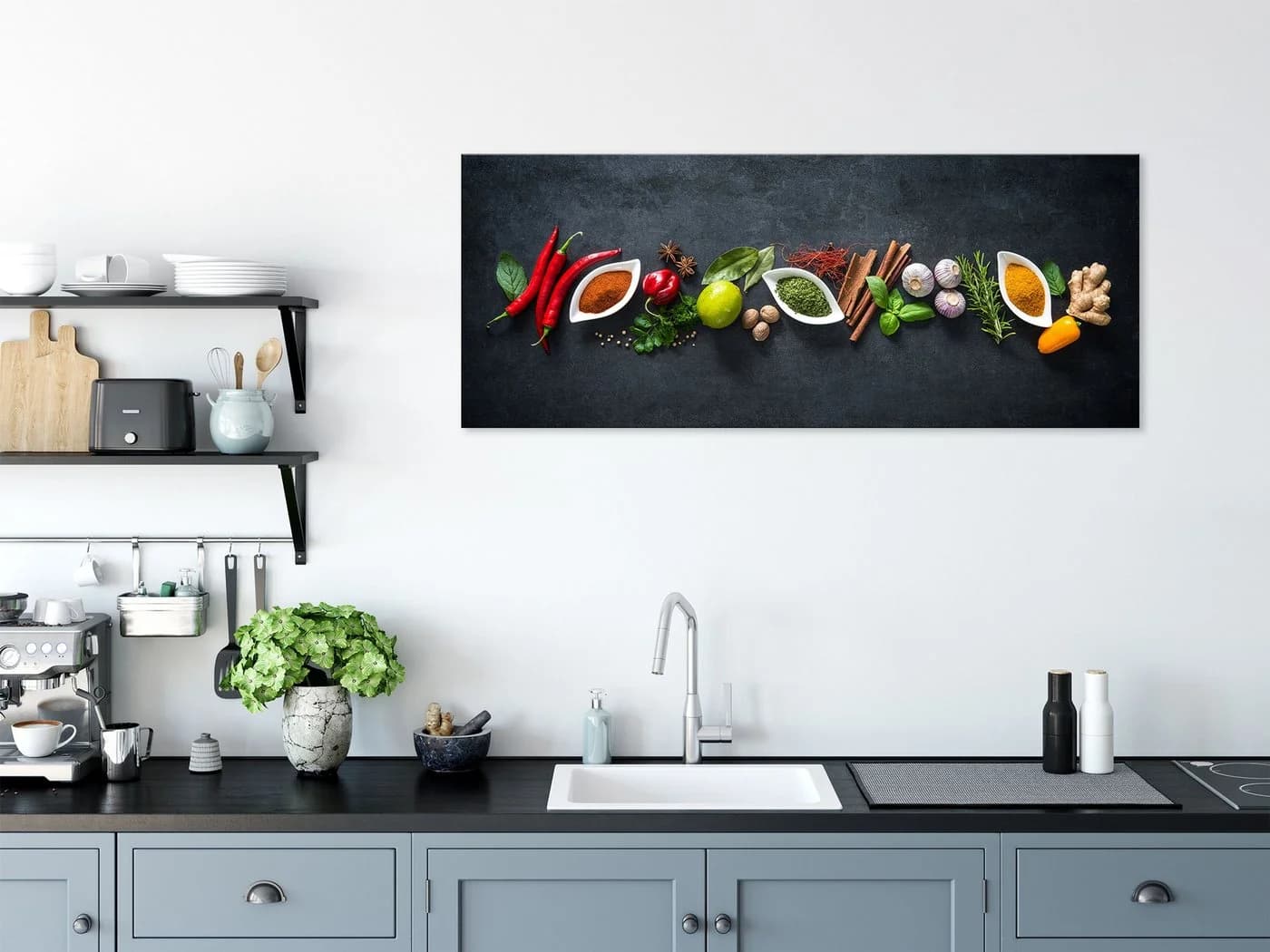 Artissimo Glasbild XXL 125x50 cm Kräuter Gewürze - Bild 4