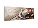 artissimo Glasbild 80x30cm Bild aus Glas Küche Kaffee Cafe braun Bild 1