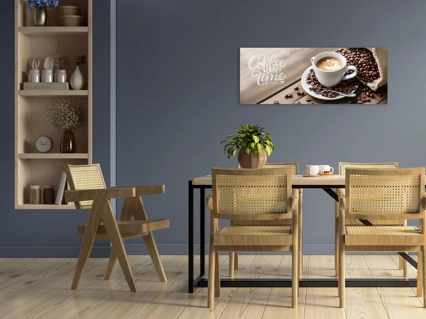 artissimo Glasbild 80x30cm Bild aus Glas Küche Kaffee Cafe braun - Bild 4