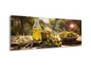 artissimo Glasbild Toskana Oliven mediterran Wandbild Querformat Bild 1